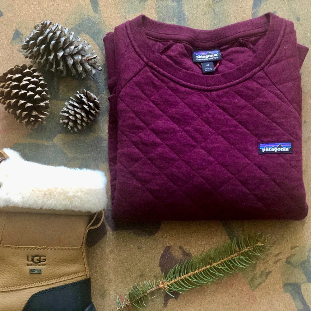 🌈 Host Pick! PATAGONIA Cotton Quilt Crew Chicory